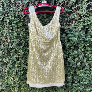 Bisou Bisou Gold Sequin Cocktail Dress